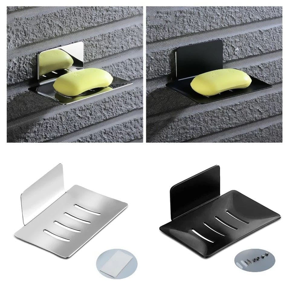 Metal Soap Dish, Self Draining Soap Holder, Soap Draining Tray For Bathroom Creative Soap Dish Holder Metal Soap Dish, Self Draining Soap Holder, Soap Draining Tray For Bathroom Creative Soap Dish Holder